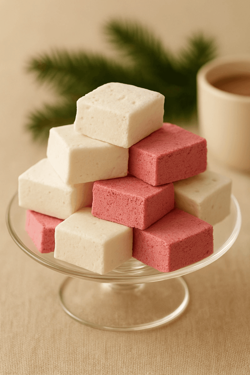 Marshmallows skärs och packas för hand